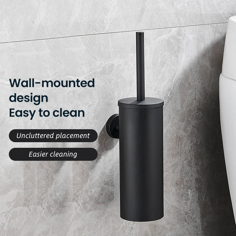 SleekSteel Toilet Brush Holder