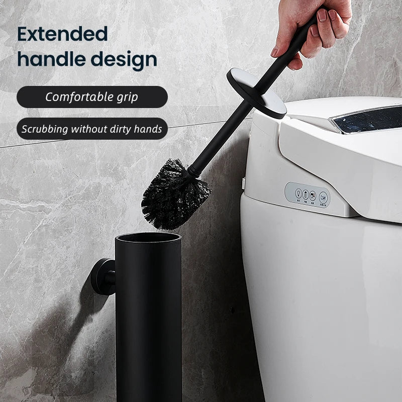 SleekSteel Toilet Brush Holder